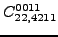 $\displaystyle {}{C_{22,4211}^{0011}}$