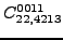 $\displaystyle {}{C_{22,4213}^{0011}}$