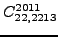 $\displaystyle {}{C_{22,2213}^{2011}}$