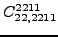 $\displaystyle {}{C_{22,2211}^{2211}}$