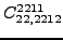 $\displaystyle {}{C_{22,2212}^{2211}}$