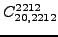 $\displaystyle {}{C_{20,2212}^{2212}}$