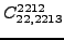 $\displaystyle {}{C_{22,2213}^{2212}}$