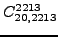 $\displaystyle {}{C_{20,2213}^{2213}}$