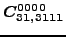 $\displaystyle \bm{C_{31,3111}^{0000}}$