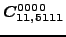 $\displaystyle \bm{C_{11,5111}^{0000}}$