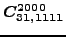 $\displaystyle \bm{C_{31,1111}^{2000}}$