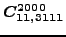 $\displaystyle \bm{C_{11,3111}^{2000}}$