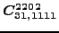 $\displaystyle \bm{C_{31,1111}^{2202}}$