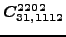 $\displaystyle \bm{C_{31,1112}^{2202}}$