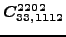 $\displaystyle \bm{C_{33,1112}^{2202}}$