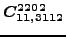 $\displaystyle \bm{C_{11,3112}^{2202}}$