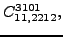 $\displaystyle {}{C_{11,2212}^{3101}} ,$