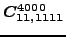 $\displaystyle \bm{C_{11,1111}^{4000}}$