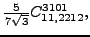 $\displaystyle \tfrac{5 }{7 \sqrt{3}}{}{C_{11,2212}^{3101}} ,$