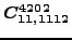 $\displaystyle \bm{C_{11,1112}^{4202}}$