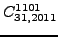 $\displaystyle {}{C_{31,2011}^{1101}}$