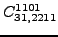 $\displaystyle {}{C_{31,2211}^{1101}}$