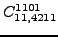 $\displaystyle {}{C_{11,4211}^{1101}}$