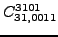 $\displaystyle {}{C_{31,0011}^{3101}}$