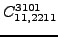 $\displaystyle {}{C_{11,2211}^{3101}}$