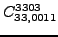 $\displaystyle {}{C_{33,0011}^{3303}}$