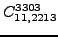 $\displaystyle {}{C_{11,2213}^{3303}}$