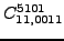 $\displaystyle {}{C_{11,0011}^{5101}}$