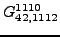 $\displaystyle {}{G_{42,1112}^{1110}}$