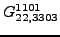 $\displaystyle {}{G_{22,3303}^{1101}}$