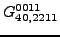 $\displaystyle {}{G_{40,2211}^{0011}}$