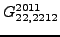 $\displaystyle {}{G_{22,2212}^{2011}}$