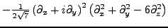 $ - \frac{1}{2 \sqrt{7}}\left(\partial_{x}+i \partial_{y}\right)^2\left(\partial_{x}^2+\partial_{y}^2-6 \partial_{z}^2\right)$