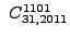 $ ~{}{C^{1101}_{31,2011}}$