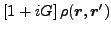 $ \left[1+iG\right]\rho(\vec {r},\vec {r}')$