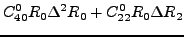 $\displaystyle C^0_{40} R_0\Delta^2 R_0 + C^0_{22} R_0\Delta R_2$