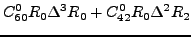 $\displaystyle C^0_{60} R_0\Delta^3 R_0 + C^0_{42} R_0\Delta^2 R_2$