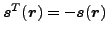 $ \vec {s}^T(\vec {r})=-\vec {s}(\vec {r})$