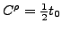 $ C^\rho=\tfrac{1}{2}t_0$