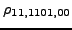 $ {}{\rho_{11,1101,00}}$