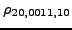 $ {}{\rho_{20,0011,10}}$