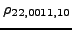 $ {}{\rho_{22,0011,10}}$