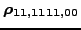 $ \bm{\rho_{11,1111,00}}$