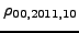 $ {}{\rho_{00,2011,10}}$