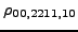 $ {}{\rho_{00,2211,10}}$