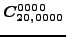 $\displaystyle \bm{C^{0000}_{20,0000}}$