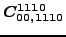 $\displaystyle \bm{C^{1110}_{00,1110}}$