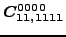 $\displaystyle \bm{C^{0000}_{11,1111}}$