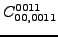 $\displaystyle {}{C^{0011}_{00,0011}}$