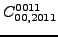 $\displaystyle {}{C^{0011}_{00,2011}}$